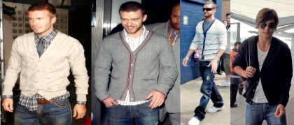 David Beckham, Justin Timberlake e Zack Afron, Cardigans estilosos!